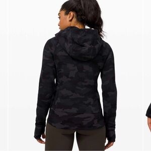 Women scooba Lululemon Black Camo Zip-Up Hoodie Jacket